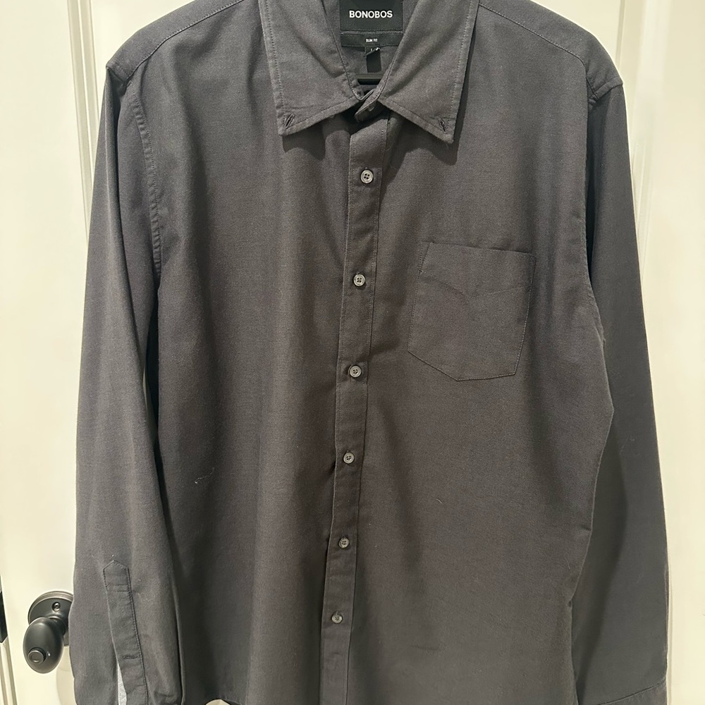 Bonobos Men’s Charcoal Gray Oxford Shirt